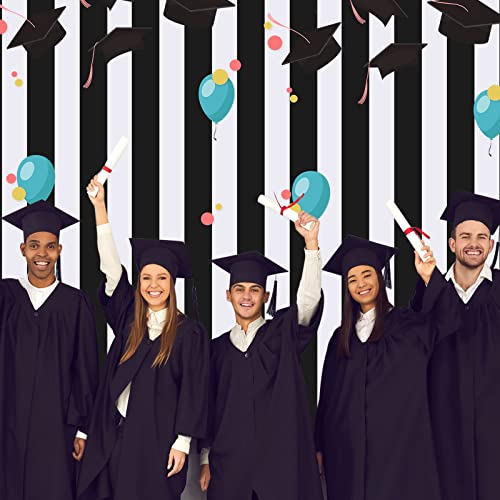 Black and White Striped Tablecloth Roll 100 Ft Carnival Party Decor