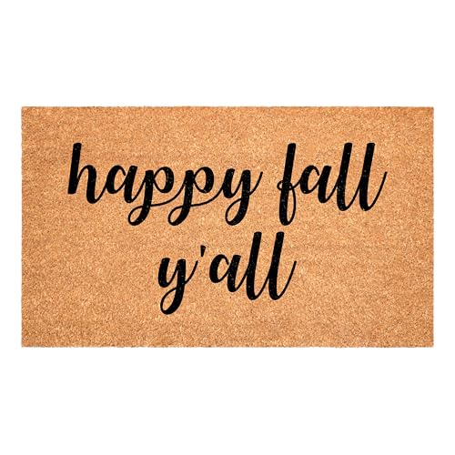 Fall Doormat 30x48 Inches - Happy Fall Yall with Variation 2'6" x 4' Rectangular