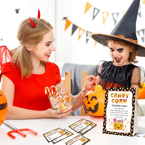 Halloween Guessing Card Game Set for Kids and Adults - 50 Pieces