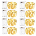 Battery Operated Fairy Lights 8 Pack 7ft Warm White String Lights - DIY Decor