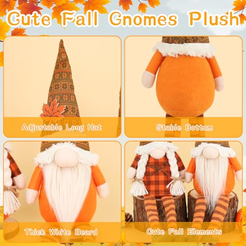 Fall Gnome Decor Set - Cute Plush Autumn Tabletop Home Decorations