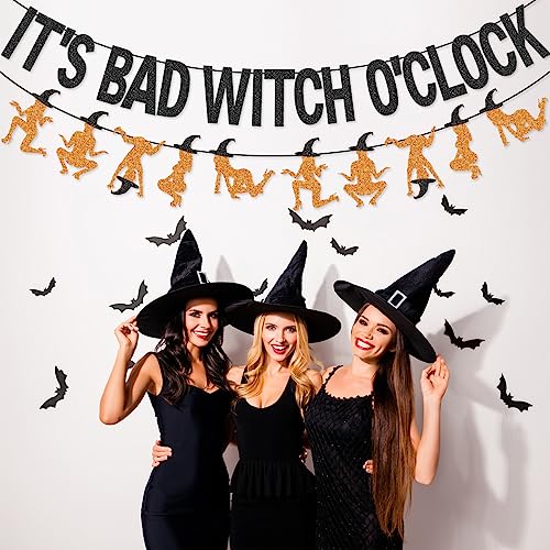 Halloween Witch O'clock Banner Garland for Party Decorations