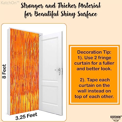Orange Graduation Banner & Fringe Backdrop Set for Parties and Celebrations