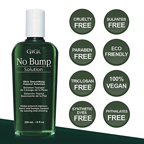 GiGi No Bump Skin Smoothing Topical Solution 8 Fl Oz - Pre & Post Hair Removal Care