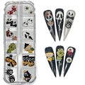 Halloween 24Pc 3D Acrylic Nail Charms Set - Spooky Nail Art Accessories