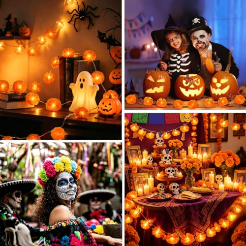 Day of the Dead Decorations Set with Marigold Garland, Banner & Butterflies