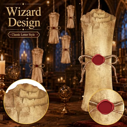 Wizard Party Decor 15 Acceptance Letter Ornaments - Magic Themed Hanging Decorations