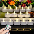 LED Flickering Tea Light Candles with Remote Control - Warm White 5 Pack