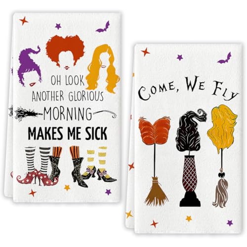 Halloween Kitchen Towels 18x26 Inch Hocus Pocus Home Party Decor