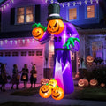 11FT Inflatable Halloween Pumpkin Monster with LEDs - Outdoor Yard Decor