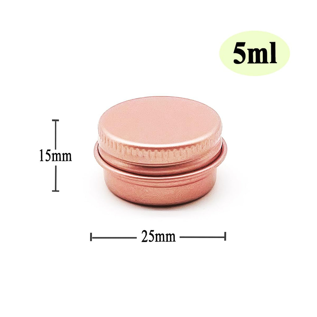 Wopanxye 30pack 5ml Lip Balm Tin Cans, 5g Aluminum Makeup Sample Containers with Screw Lid, Empty Metal Tins Pot Storage Travel Jars for Cosmetic Cream Candle Tea Nail DIY Paints, 5 Gram Small Tins