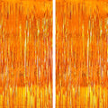 Orange Fringe Backdrop 2 Pack - Fall & Thanksgiving Party Decorations