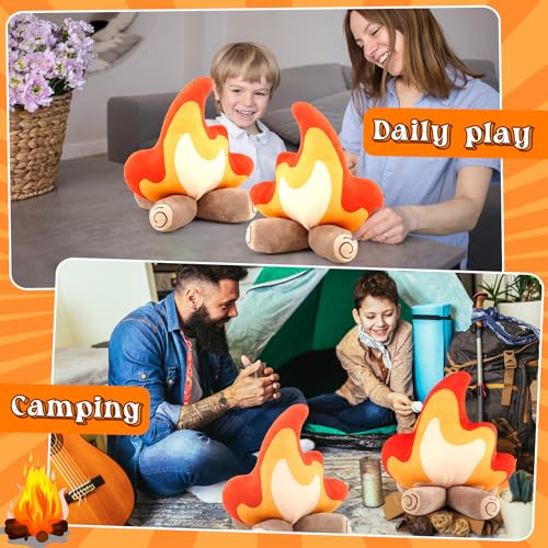 Campfire Plush Toy - Fake Fire Firewood Pillow for Decorations & Gifts - Variation 1