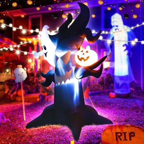 6ft Haunted Tree Inflatable Ghost & LED Pumpkin Halloween Yard Decor - Variation of THIS listing
