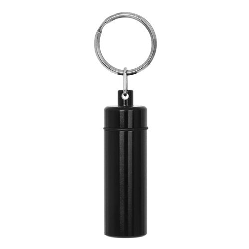 KSWNG Portable Storage Jar, Travel Keychain Case, Leakproof Airtight Container for Camping Outdoor Picnic Kitchen (Black, 1 pack)