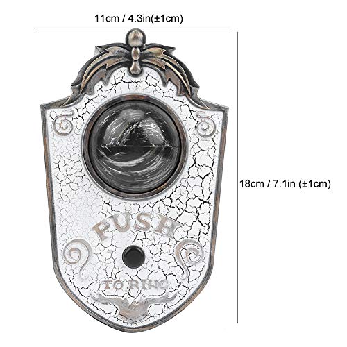 Halloween Doorbell with Spooky Sounds - Animated Eyeball Haunted Decoration - White