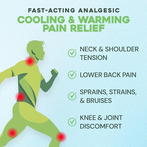 Menthol Arnica Muscle Pain Relief Gel Roll-On with Camphor Hemp Oil
