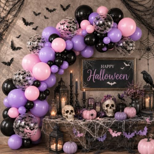 Halloween Bat Balloons Set - Black Bat Variant, 30PCS Halloween Party Decorations