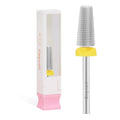 Cnynail 5 in 1 Nail Drill Bit, Tungsten Carbide Multi-Function Bit for Acrylic Nails, Hard Gels, Cuticles Removal, 3/32" Shank, Two-Way Rotation for Left & Right-Handed Use (XF Grit, SILVER)