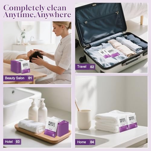 200 Count Makeup Remover Wipes Bulk with Lavender Scent - Individually Wrapped