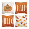 20x20 Inch Fall Pillow Cover Set of 4 Pumpkin Leaves Thanksgiving Decor