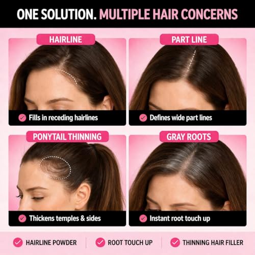 VELO Root Touch Up Hair Color Powder - White, Instant Gray & Root Cover, Long Lasting, Sweatproof, Travel-Ready