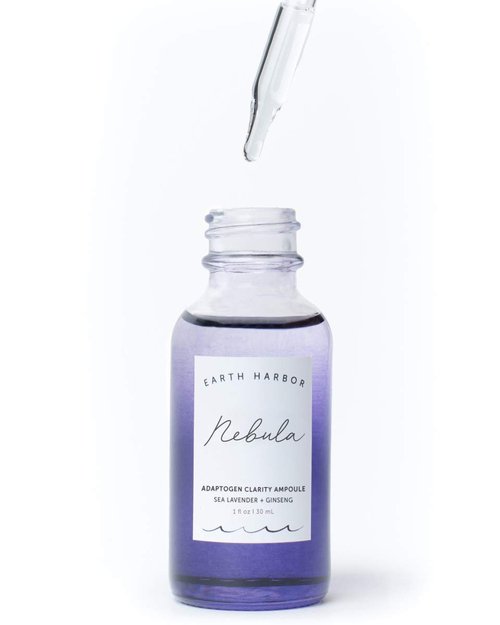 Earth Harbor NEBULA Adaptogen Clarity Ampoule – Serum for Acne, Blemishes & Oily Skin, Clarifying & Balancing with Squalane & Ginseng, 1 fl oz