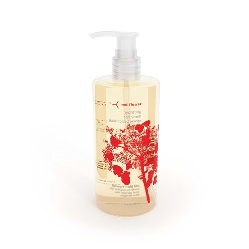 Red Flower Hydrating Shampoo - Sulfate-Free Moisture Boost with Coconut Glycerin & Pro-Vitamin B5 | 10 oz