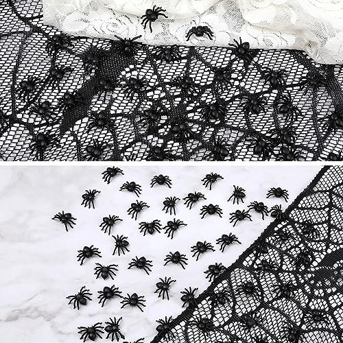 50pcs Realistic Halloween Spider Decorations - Scary Fake Spiders for Haunted House & Party Favors