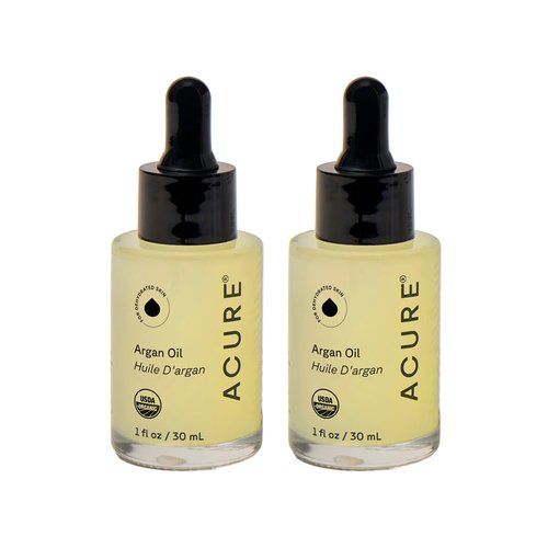 Acure The Essentials Argan Oil - Organic Argan Oil for Hair & Skin, Pure Renewing Moisture for Face & Body, Carrier Oil for Essential Oils, Vegan, Natural, Cold Pressed - 1 fl oz (2 Pack)