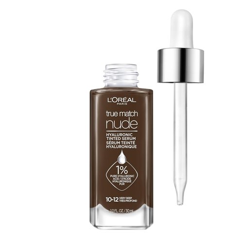 L'Oreal Paris True Match Nude Hyaluronic Tinted Serum Foundation - Very Deep 10-12, 1 fl. oz.