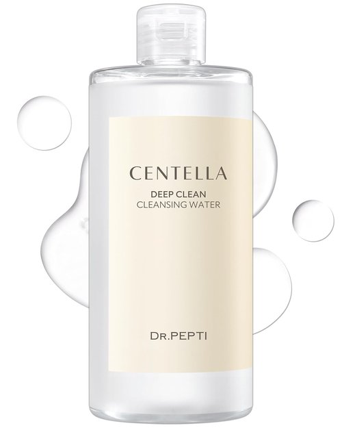 Dr. Pepti Centella Micellar Cleansing Water - Tear-Free Makeup Remover for Sensitive Skin | 13.5 fl oz