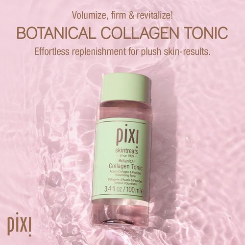 Pixi Botanical Collagen Tonic - Volumizing & Hydrating Toner with Peptides | Alcohol-Free, 250 ml / 8.5 fl oz