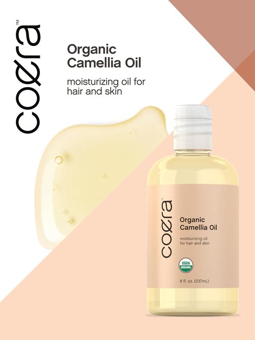 Coera Camellia Seed Oil Organic | 8 fl oz | Moisturizing Oil for Hair and Skin | Free of Parabens, SLS, & Fragrances