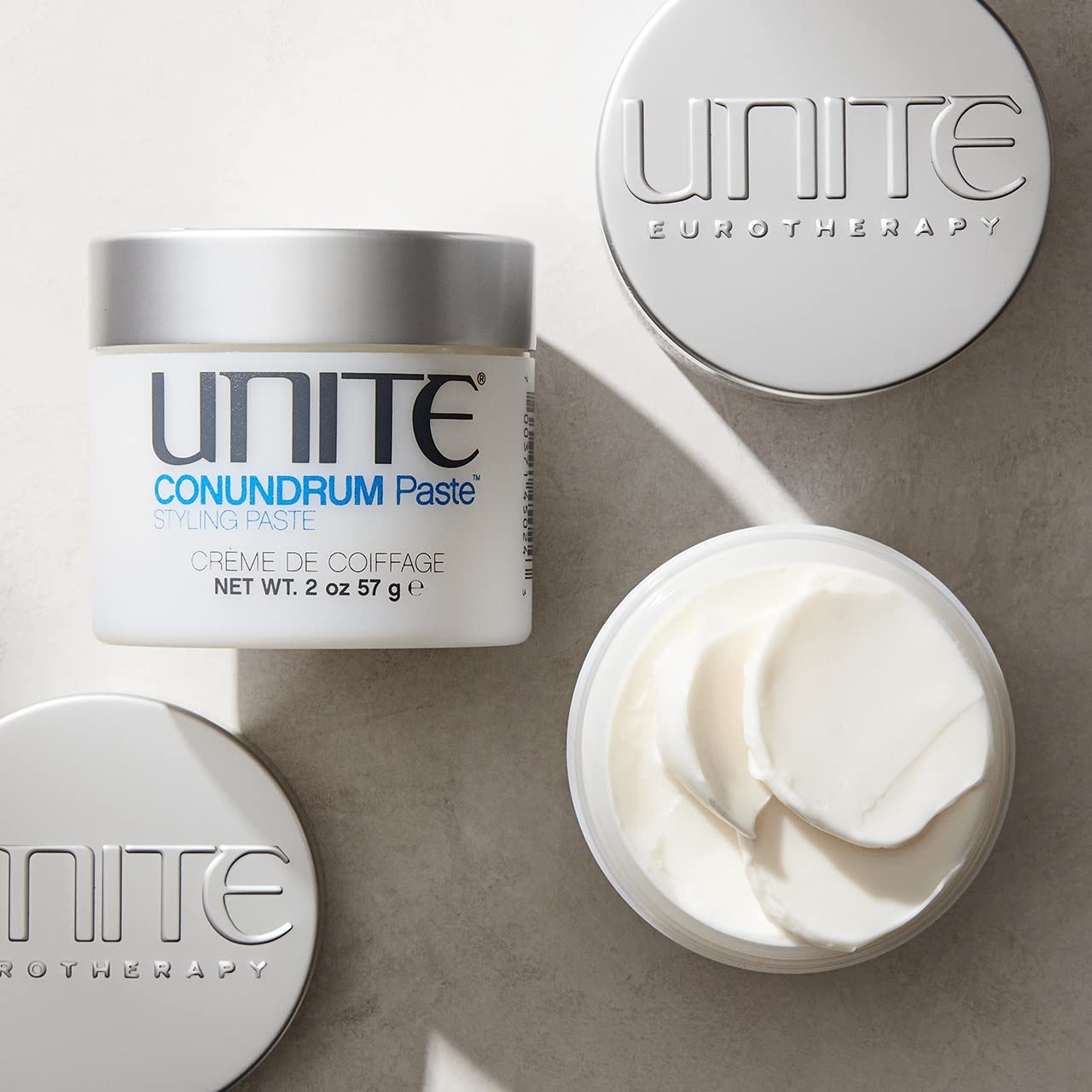 UNITE Hair Conundrum Paste – Hybrid Styling Cream for Flexible Hold & Texture – 2 Oz | UV & Thermal Protection