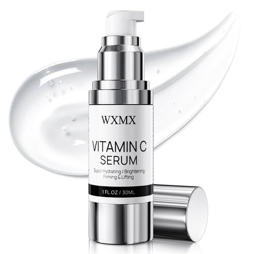 Super Vitamin C Serum for Face: All-in-One Hydrating Anti-Aging Formula by Vitamin C, Hyaluronic Acid, Caffeine-Firming, Lifting, Targets Dark Spots, Wrinkles, Vitamin c face serum, 1 fl oz