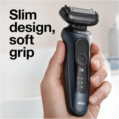 Braun Series 6 6075cc Electric Shaver - Wet & Dry, Rechargeable, SmartCare Center, Black
