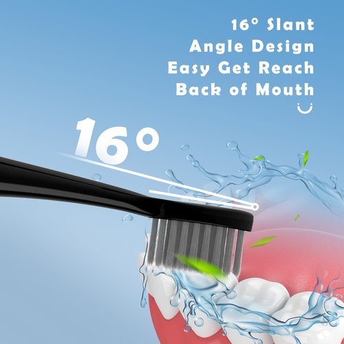 Compatible with Burst Adults Electric Toothbrush Replacement Heads with Dust Cover Caps, Perfect Fit with Burst Sonic Toothbrush Charcoal Soft Bristles,10 Pack, Black