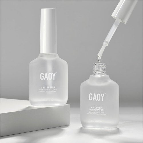 GAOY Nail Dehydrator and Primer Set - Acid-Free Natural Nail Prep for Gel Polish | 2 Pcs