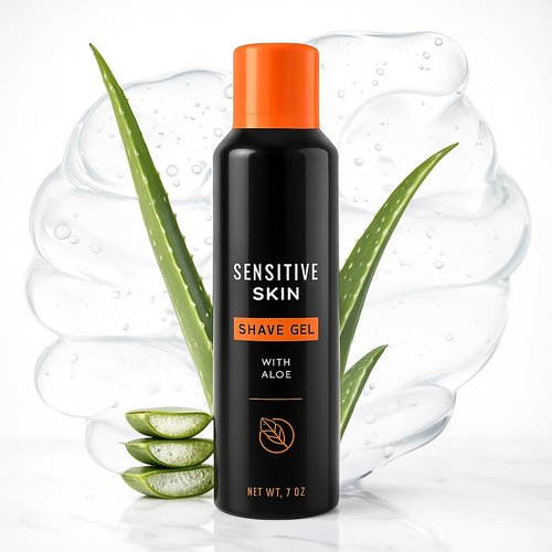 Skiennix Men’s Shave Gel - Aloe Scented, 7 oz Smooth Lather for Effortless Daily Grooming