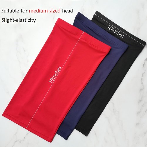 2PCS Dreadlocks Tube Socks Unisex Spandex Stocking Shower Cap for Long Dreads Braids Twist Open End Jumbo Hair Bonnet Covers, Black
