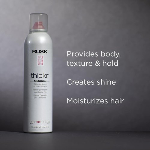 RUSK Thickr Thickening Mousse - Volumizing Foam for Fuller Hair | 8.8 Fl Oz