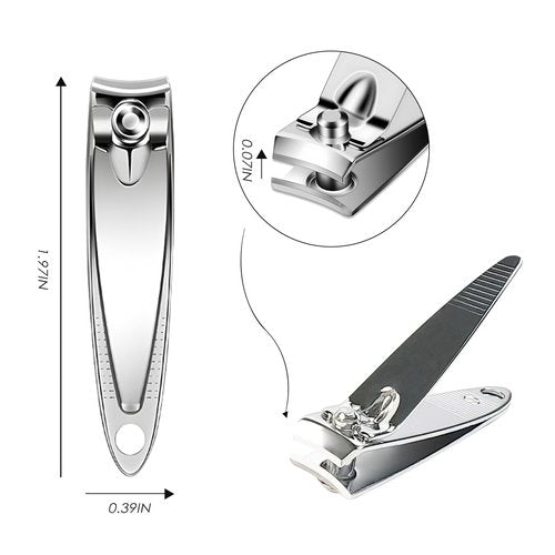 Ayearparty 120 Pieces Nail Clipper Set Flat Toenail Clippers Stainless Steel Fingernails Manicure Pedicure Sturdy Silver Small Trimmer Portable Bulk for Men Women Homeless Care Package Supplies