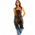 MIKI WELL Hair Stylist Apron for Women - Waterproof Barber Nail Tech Apron Hairdresser Hairstylist Salon Clear Aprons with Large Pocket, Black (22.83”W 29.5”L)