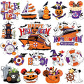 Halloween Cruise Door Magnets - 16 Pcs Pumpkin Ghost Bat & More Decorations - Halloween Variation