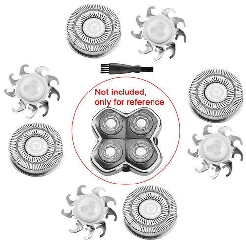 MAWAER 4pcs Head Shaver Replacement Blades for Skull Shaver Pitbull 4 Head Series and 3 Head Series