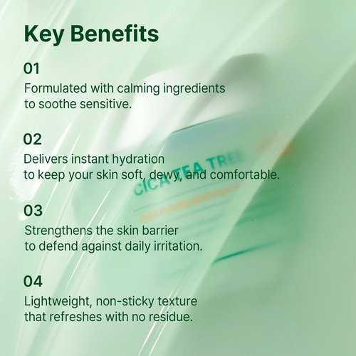 AVCA Quick Calming Cica Tea Tree Cream - Soothing Moisturizer for Sensitive Skin | 100ml (3.38 fl. oz)