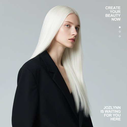 Jozlynn White Platinum Blonde Lace Front Wigs for Women Pre-plucked Natural Hairline Long Straight Heat Resistant Synthetic Glueless Wig For Party Daily Wear