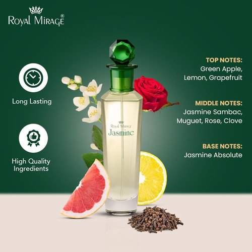 Royal Mirage Jasmine Eau de Toilette for Women - Premium Floral Perfume 100ml | Long-Lasting Fresh Fragrance
