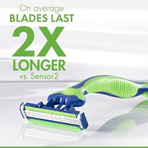 Gillette Sensor3 Sensitive Disposable Razors - 4 Pack for Gentle Shaving Comfort